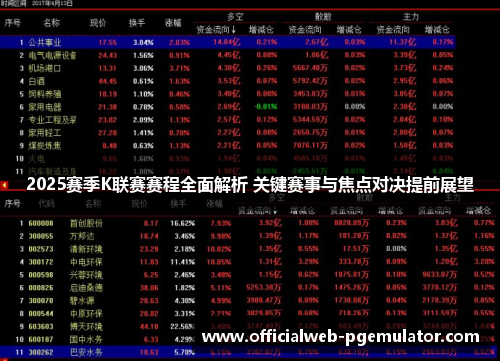 2025赛季K联赛赛程全面解析 关键赛事与焦点对决提前展望